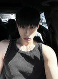 Pigmented Damage Detail Muscle Fit Sleeveless