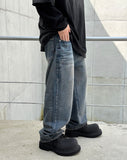 Embo Denim Wide Jeans