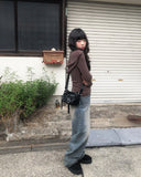 Keds Vintage Washing Wide Denim Pants