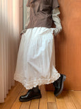 Newken Frill Banding Long Skirt