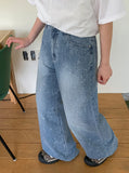 Minye painting wide denim pants