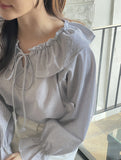 Aper Stripe Frill Blouse