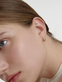 Champagne Full Moon Silver Mary Bowl Earrings