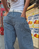 Builder Stripe Carpenter Denim Pants