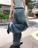 Pave Vintage Damage Balloon Denim Pants