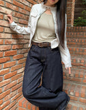 [MADE] Rude Raw Denim Stitch Balloon Fit Wide Long Pants