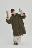[BAONHAUS] Rubein Over Hood Long Field Jacket