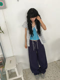 Oscar Color Cotton Herringbone Semi-Wide Pants