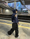 London wide banding cargo denim pants