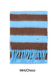 Logo Embroidery Stripe Bold Long Muffler