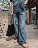 Terne semi wide denim pants