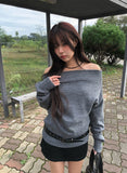 Midden Loose Off-Shoulder Knit