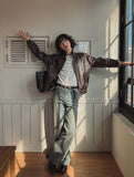 Ito Two Way Crack Leather Jacket