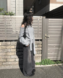 [Muffler set] Billy Boat Neck Off Loose Knit