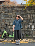 Indas Vintage Denim Short Sleeve Shirt