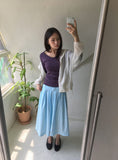 Namil Pleated Layered Banding Long Skirt