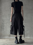 Cotton Cargo Bermuda Pants