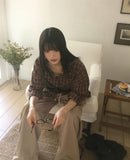 Sando back pocket hem snap pin tuck cotton pants