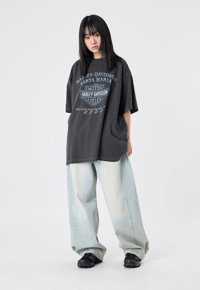 Raucohouse】Snap wide sweat pants - パンツ