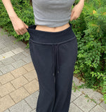 Bootcut ver. Fold Mesh Fabric Banding Bootcut Pants