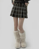 Folda Check Pleated Mini Skirt