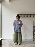 [unisex] Hyotao Check Over Short Sleeve Shirt