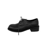 School Round Lace-up Loafers