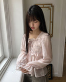 Hakim Romantic Shirred Frill Blouse