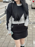 Cow crop knit