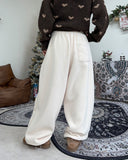 Letter Fleece Balloon Pants