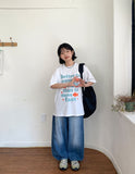 Kokans Summer Washing Denim Wide Pants