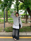 [unisex] Hiban Curved Denim Balloon Wide Pants