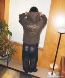 SLASH LOGO PIGMENT ZIP UP HOODIE