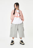 Maxi cargo wide sweat capri pants