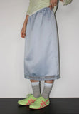LILY SATIN MIDI SKIRT