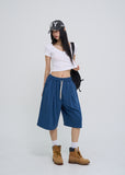 [U-BASIC] Soft cotton V-neck cropped T-shirt