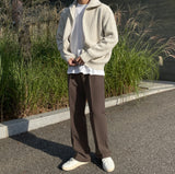 Leon high-neck zip-up cardigan