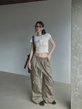 Bendy Zipper Diagonal Pocket Cargo Pants