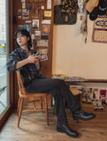 Cheek Black Washing Bootcut Denim