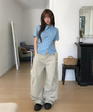 Pop Roundy Unbalance Check Shirt