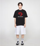 Overlap Heart Line Short Sleeve Tee
