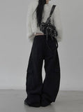 Winter V-neck Fur Crop Cardigan
