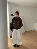 Bepos Rivet Cotton Balloon Wide Pants