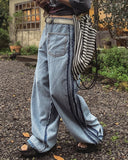 Poin Track Reverse Balloon Denim Pants