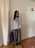 [unisex] Dalkas Pintuck Cotton Banding Wide Pants