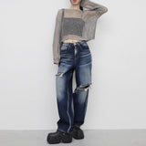 (Unisex) Hinoa Vintage Damage Pants