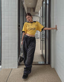 McCoy pintuck denim wide pants