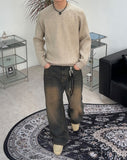 Decan Washing Wide Denim Pants