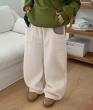 Burntos Wool Banding Wide Brushed Pants