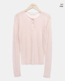 Tenre Layered Tencel Button Long Sleeve T-shirt